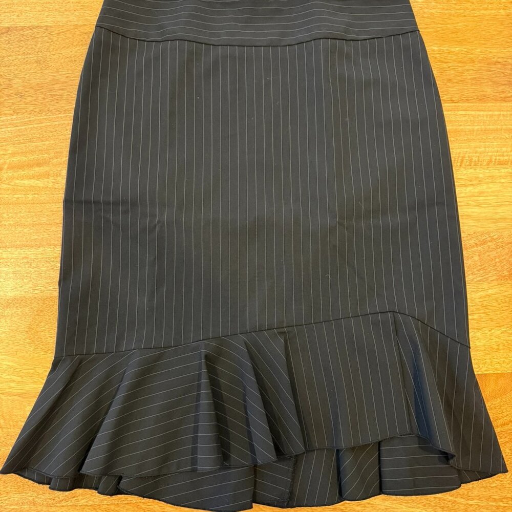 Express Black Pinstripe Pencil Skirt